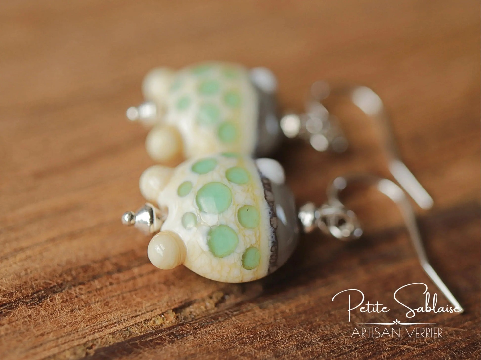 Boucles d'oreilles Fantaisies Petits Poissons ivoires - Petite Sablaise