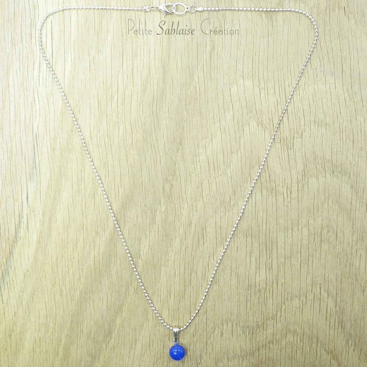 Collier Fantaisie Petite Puce bleue klein - Petite Sablaise