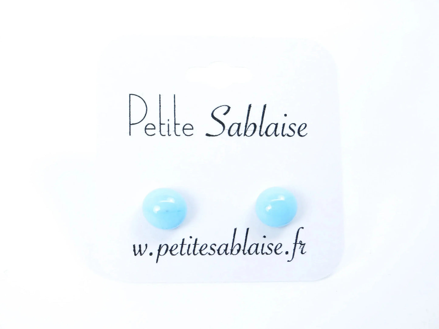 Puces d'Oreilles Fantaisies Bleues Alaska Hypoallergénique - Petite Sablaise