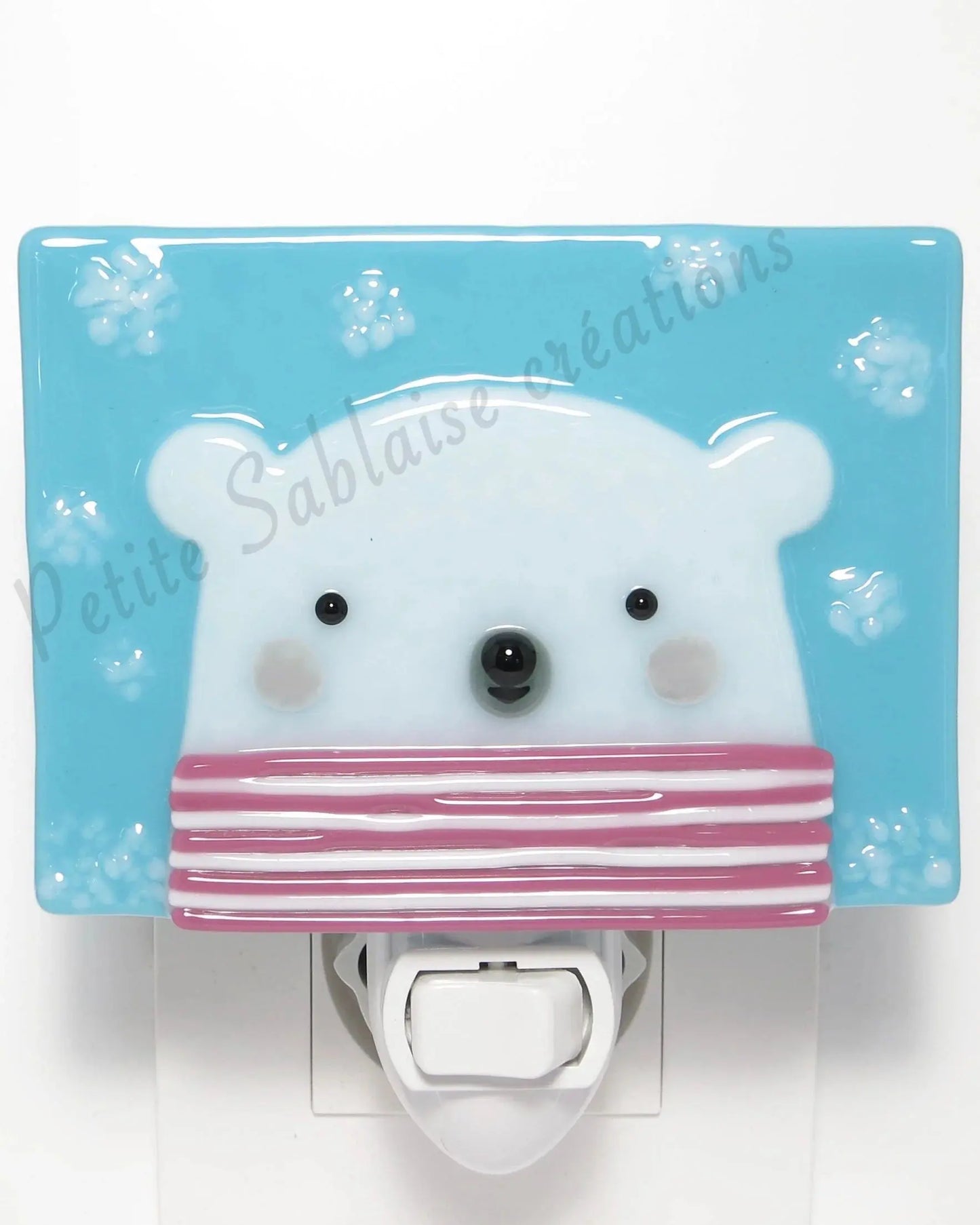 Veilleuse Lucien, l'ours polaire en pull-over 🐻❄️ - Petite Sablaise