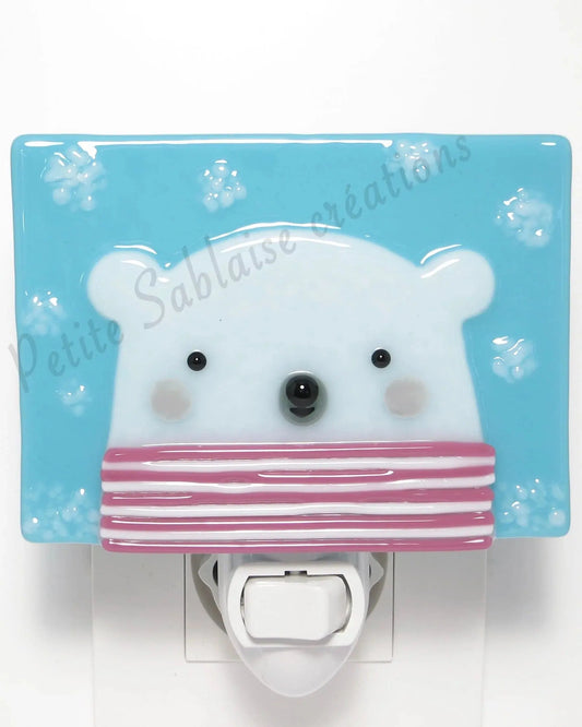 Veilleuse Lucien, l'ours polaire en pull-over 🐻❄️ - Petite Sablaise