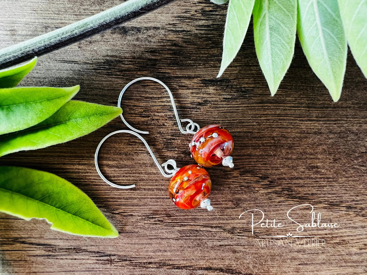 Boucles d'oreilles Artisanales en Argent "Eté Indien" - Petite Sablaise