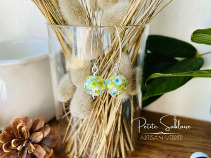 Boucles d'oreilles Artisanales en Argent "Un air de printemps" - Petite Sablaise