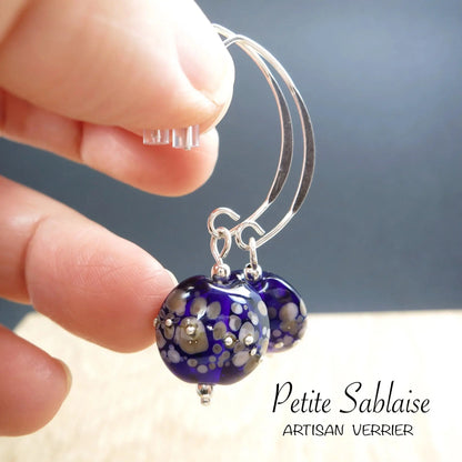 Boucles d'oreilles Artisanales en Argent massif 925 - Petite Sablaise