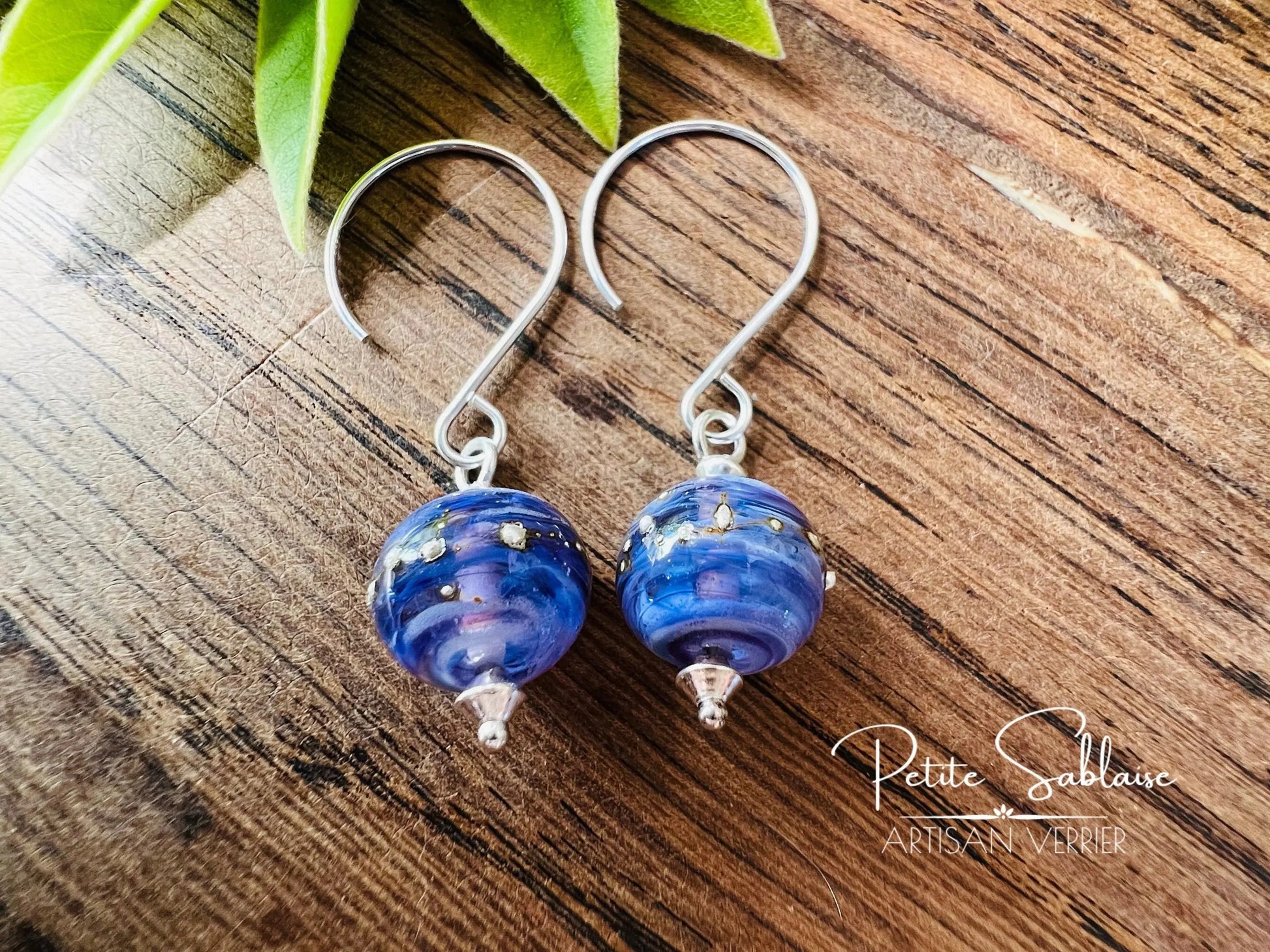 Boucles d'oreilles Fantaisies en Argent "Elixir de Violette" - Petite Sablaise