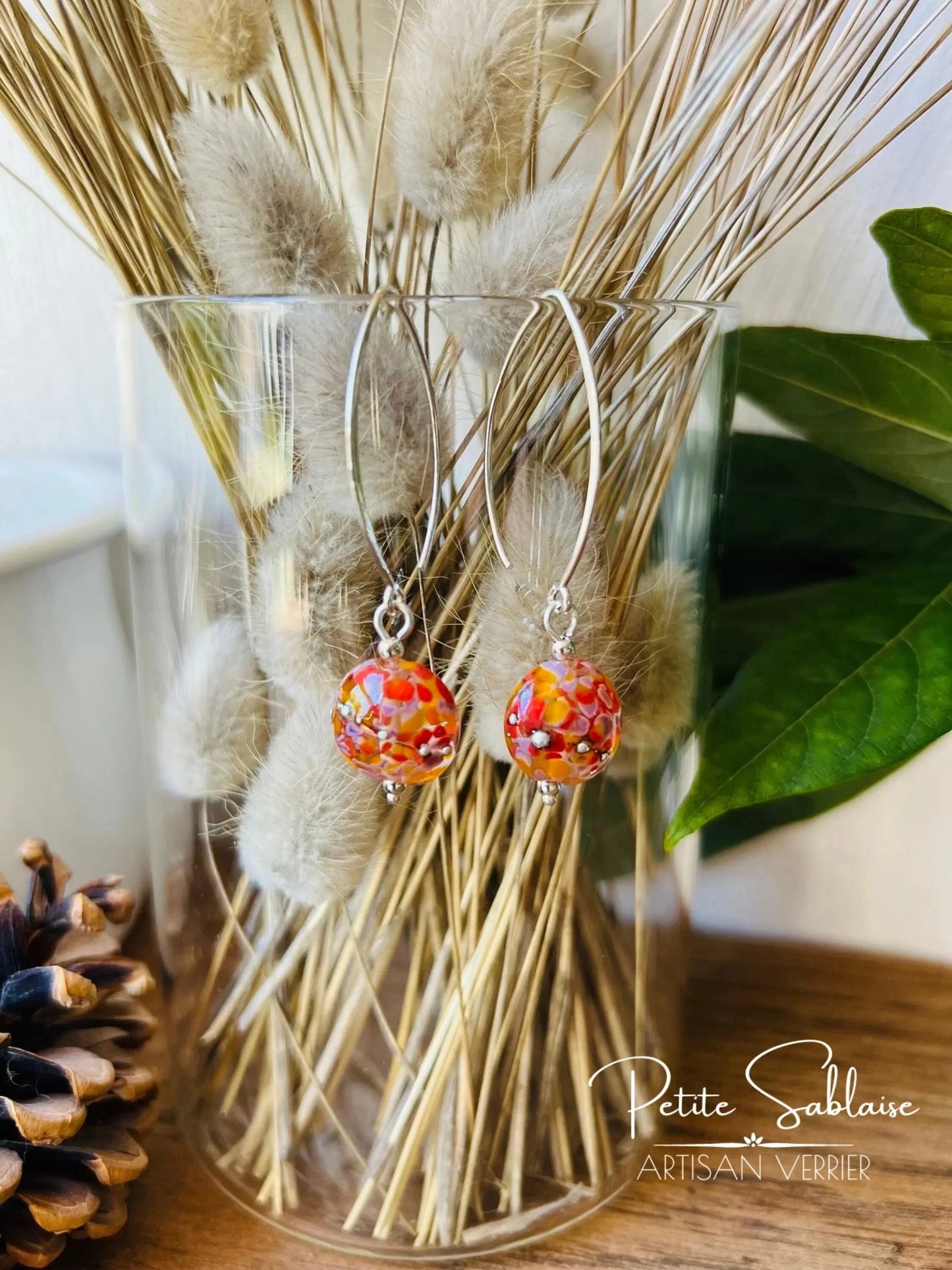 Boucles d'oreilles Fantaisies en Argent "Eté Indien" - Petite Sablaise