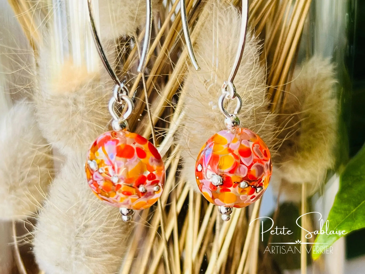 Boucles d'oreilles Fantaisies en Argent "Eté Indien" - Petite Sablaise