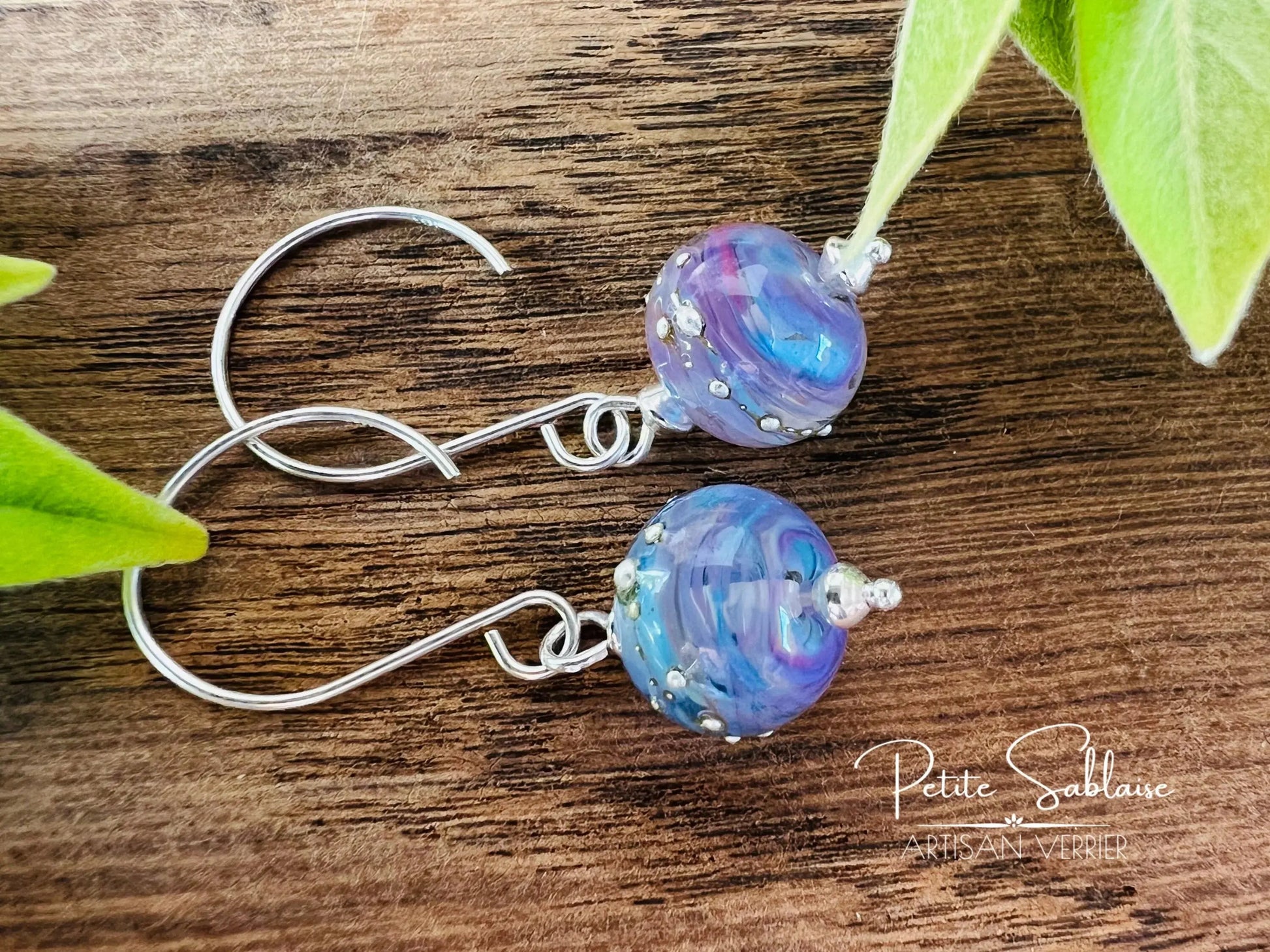 Boucles d'oreilles Fantaisies en Argent "Nébuleuse d'Orion" - Petite Sablaise