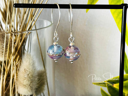 Boucles d'oreilles Fantaisies en Argent "Nébuleuse d'Orion" - Petite Sablaise