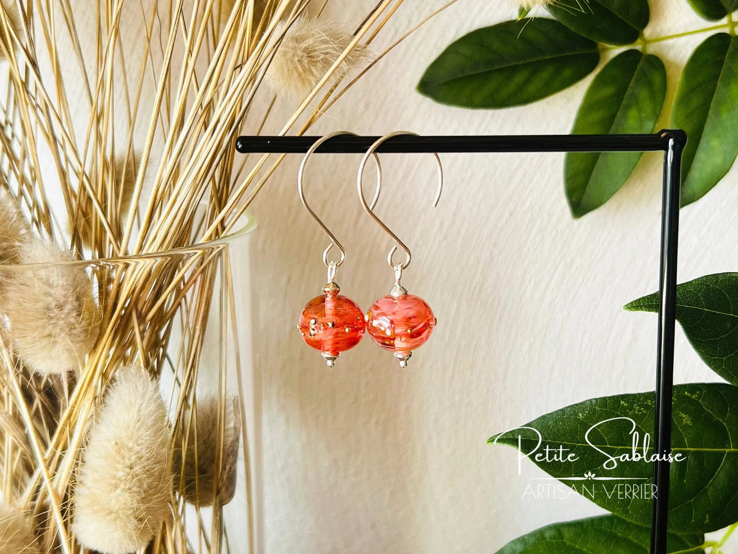 Boucles d'oreilles Fantaisies en Argent "Pêche" - Petite Sablaise