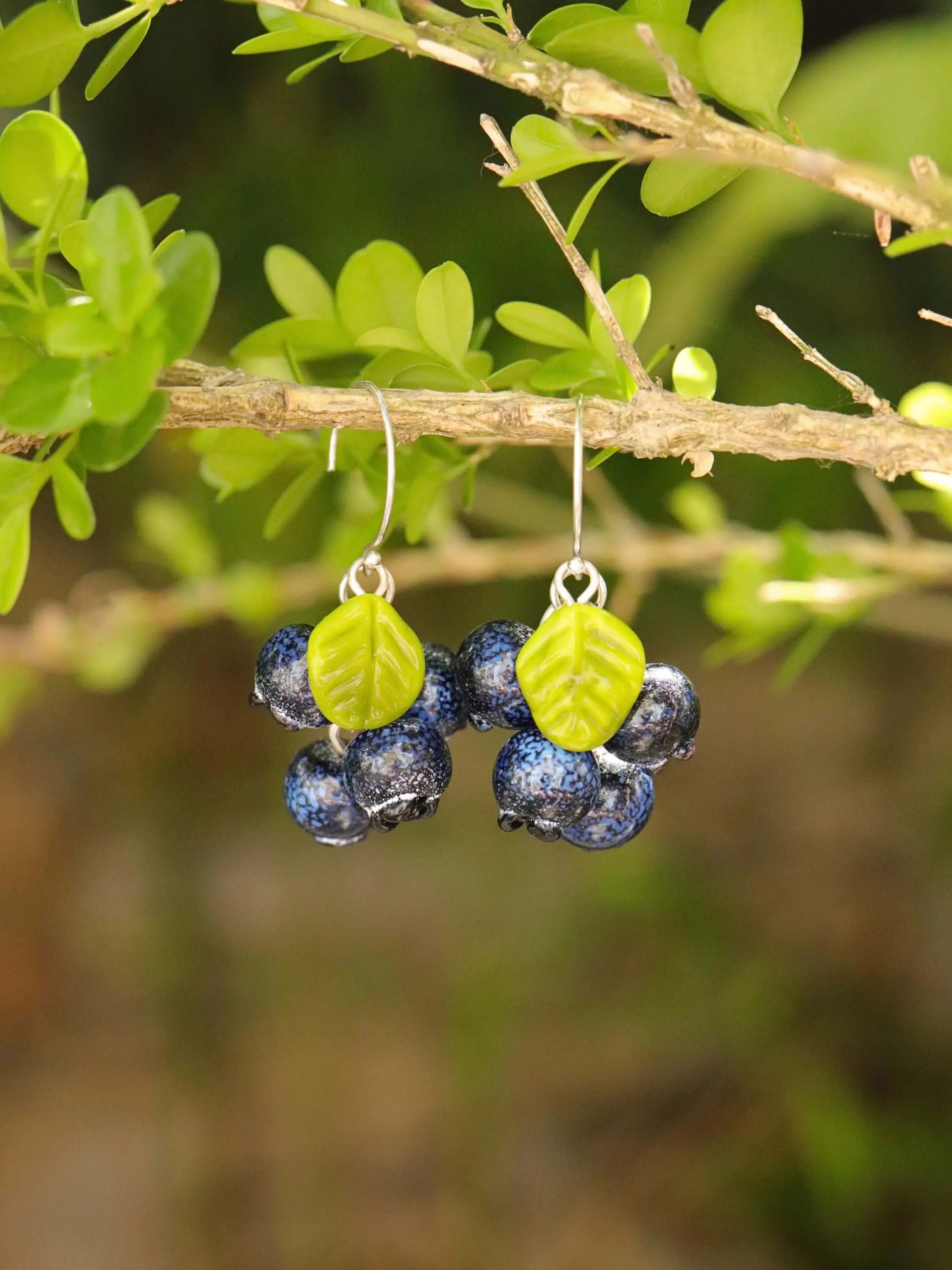 Boucles d'oreilles Myrtilles en Argent massif 🫐✨ Petite Sablaise