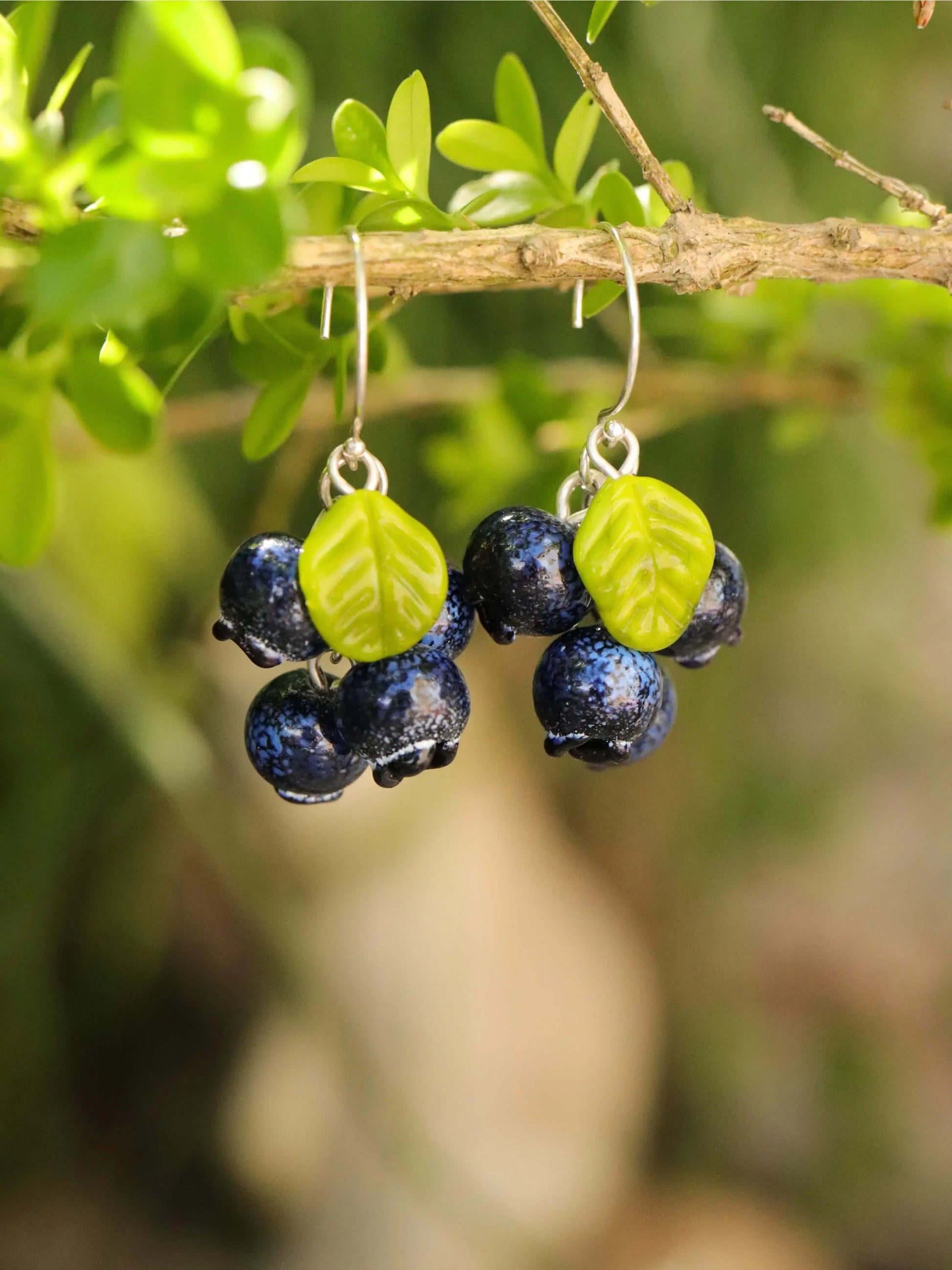 Boucles d'oreilles Myrtilles en Argent massif 🫐✨ Petite Sablaise