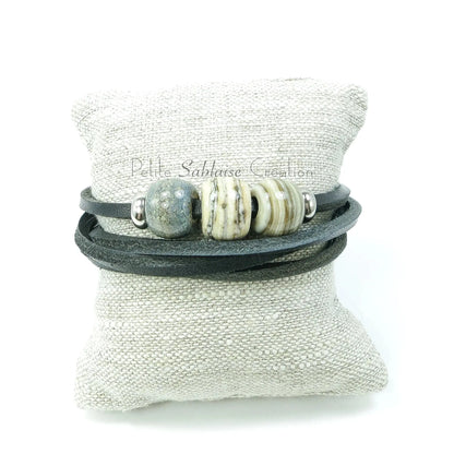 Bracelet Artisanal Unisexe bleu - Petite Sablaise