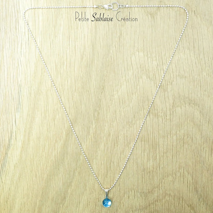 Collier Fantaisie Petite Puce Turquoise - Petite Sablaise