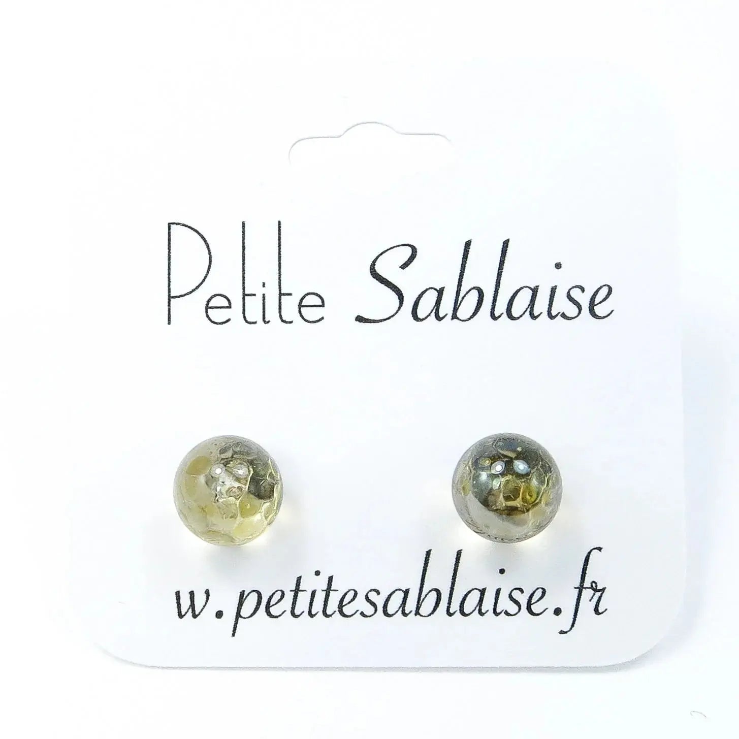 Puces d'Oreilles Fantaisies Champagne Hypoallergénique - Petite Sablaise