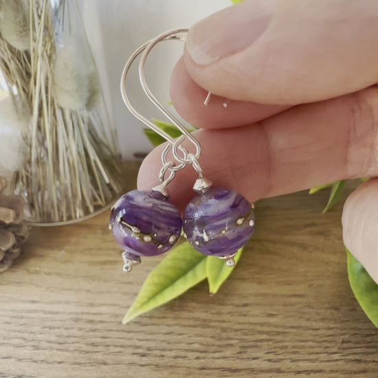 Vidéo Boucles d'oreilles Fantaisies en Argent "Elixir de Violette"