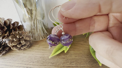 Vidéo Boucles d'oreilles Fantaisies en Argent "Elixir de Violette"