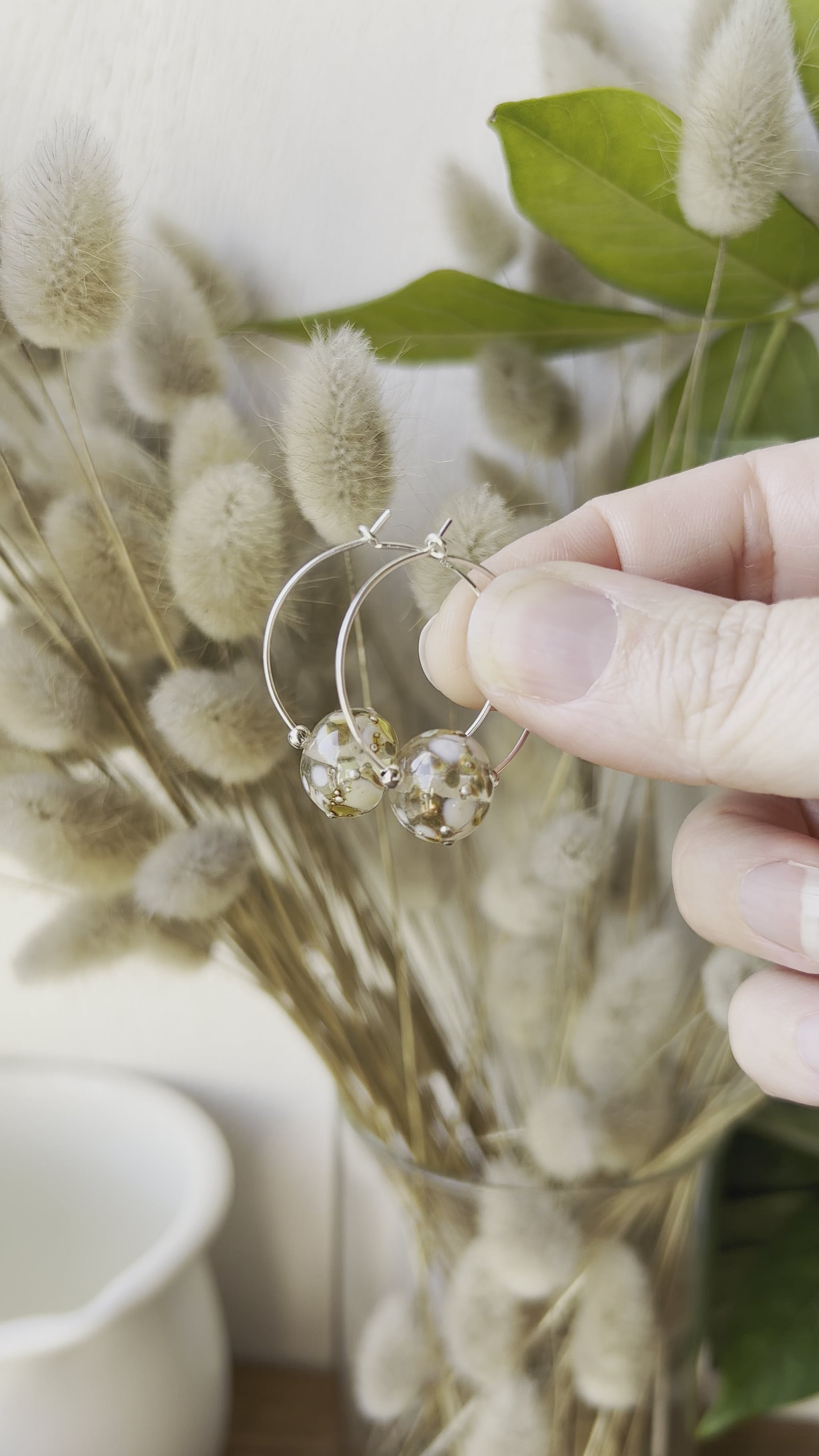 Vidéo Boucles d'oreilles Créoles Fantaisies "Pluie de Champagne"